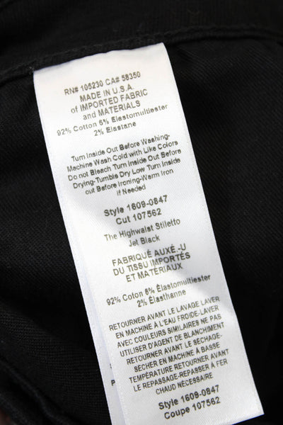 Current/Elliott Womens Cotton Zip Button Skinny Leg Jeans Black Size EUR 28