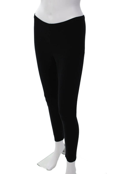 Eileen Fisher Womens Linen Elastic Waistband Lined Casual Pants Black Size S