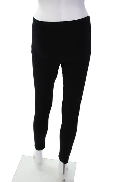 Eileen Fisher Womens Linen Elastic Waistband Lined Casual Pants Black Size S