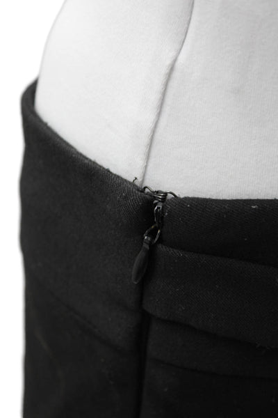 Reiss Womens Lined Adjustable Waist Zip Up Mid-Calf Flared Skirt Black Size 8