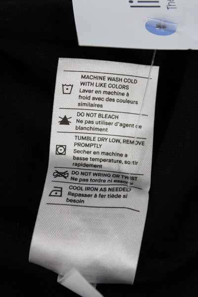 Vince Mens Short Sleeves Crew Neck Rugby Shirt Black Cotton Sz Large