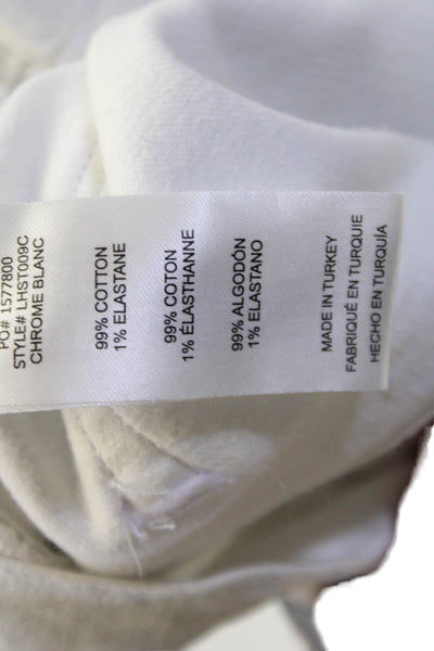 Frame Womens Cotton Denim High-Rise Straight Leg Jeans White Size 30