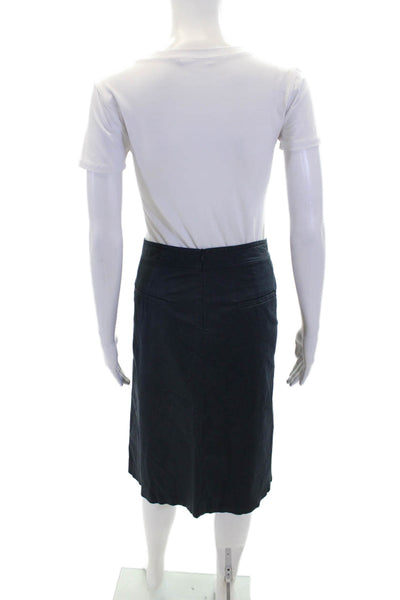 Gerard Darel Womens Knee Length Pencil Skirt Navy Blue Cotton Size EUR 42