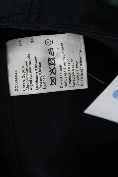 Gerard Darel Womens Knee Length Pencil Skirt Navy Blue Cotton Size EUR 42