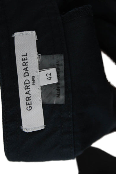 Gerard Darel Womens Knee Length Pencil Skirt Navy Blue Cotton Size EUR 42