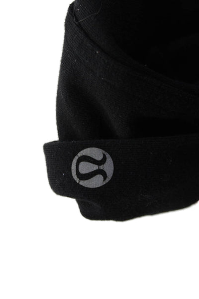 Lululemon Womens Mid Rise Stretch Knit Athletic Cropped Leggings Black Size 4