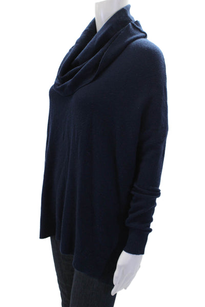 Joie Womens Long Sleeve Oversized Cowl Neck Sweater Navy Blue Size Extra Small