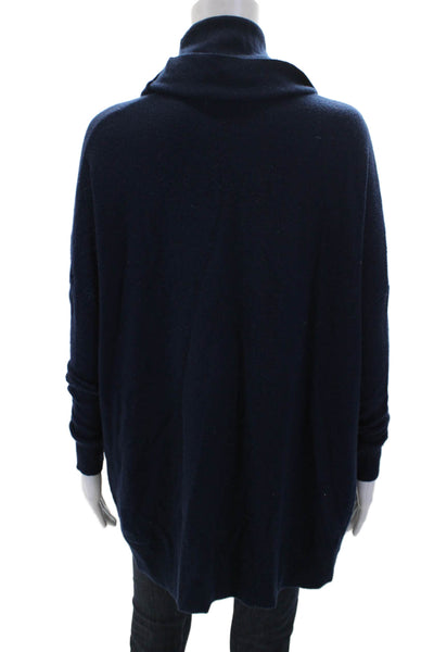 Joie Womens Long Sleeve Oversized Cowl Neck Sweater Navy Blue Size Extra Small
