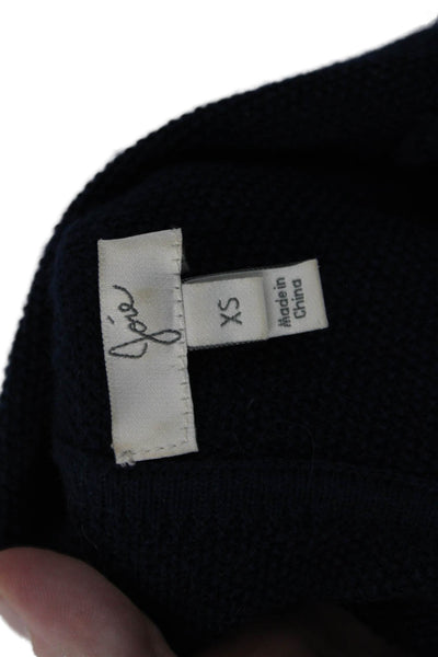 Joie Womens Long Sleeve Oversized Cowl Neck Sweater Navy Blue Size Extra Small