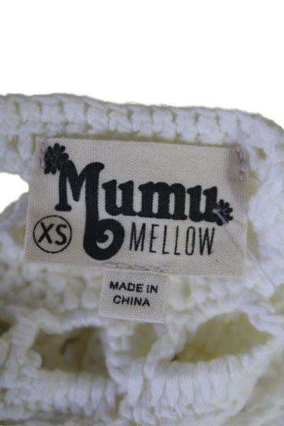 Show Me Your Mumu Womens Crochet The Day Away Tunic Dress White Size XS