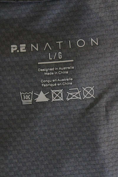 PE Nation Women's Round Neck Sleeveless Athletic Workout Top Gray Size L