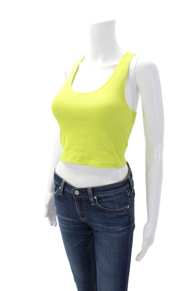 The Upside Women's Scoop Neck Racerback Port Bra Neon Green Size XS