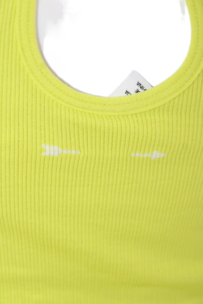 The Upside Women's Scoop Neck Racerback Port Bra Neon Green Size XS