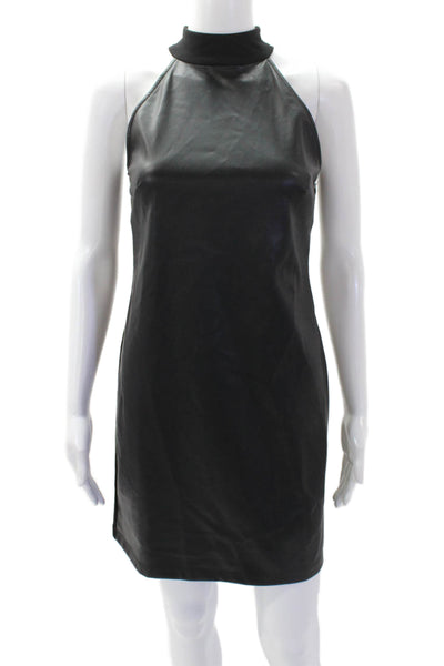 Drew Womens High Neck Sleeveless Lined Mini Sleek Dress Black Size XS