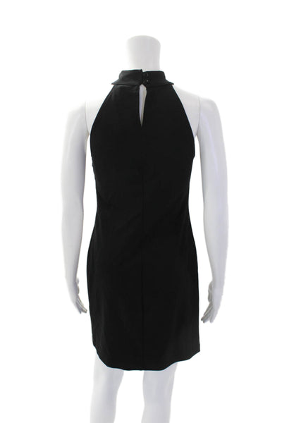 Drew Womens High Neck Sleeveless Lined Mini Sleek Dress Black Size XS