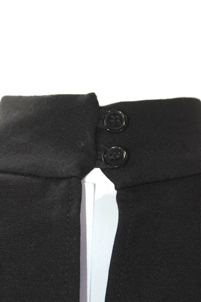 Drew Womens High Neck Sleeveless Lined Mini Sleek Dress Black Size XS