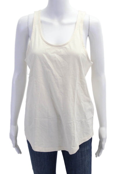 The Upside Women's Scoop Neck Sleeveless Athletic Tank Top Beige Size S