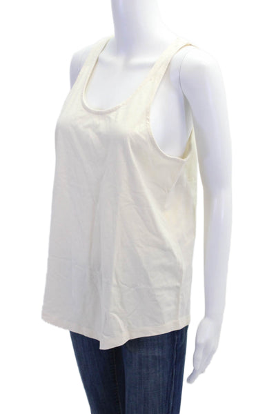 The Upside Women's Scoop Neck Sleeveless Athletic Tank Top Beige Size S