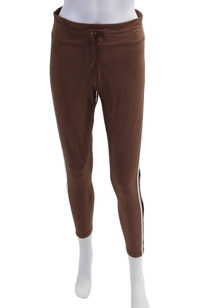 The Upside Women's Drawstring Waist Fitted Full Length Legging Brown Size 10