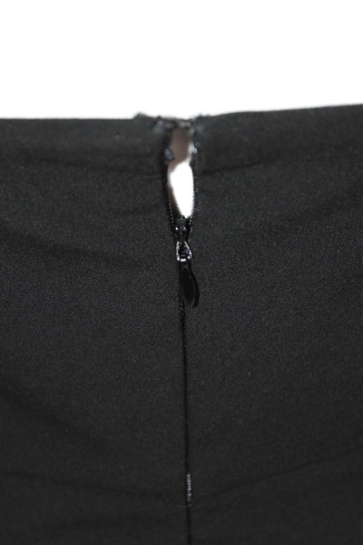 Black Halo Womens Strapless Pleated Front High Rise Romper Black Size 2