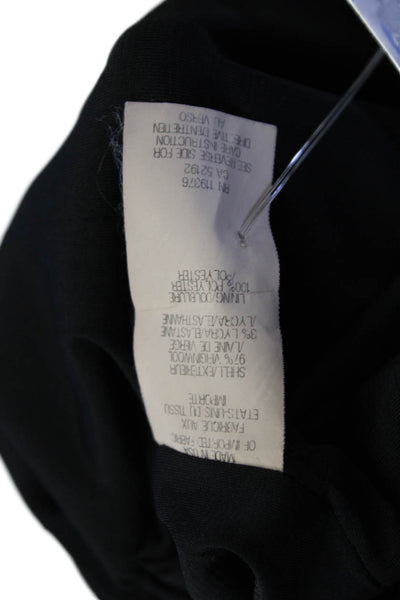 Helmut Lang Womens Short Cap Sleeves Knee Length Dress Black Wool Size 4