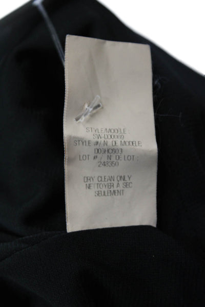 Helmut Lang Womens Short Cap Sleeves Knee Length Dress Black Wool Size 4