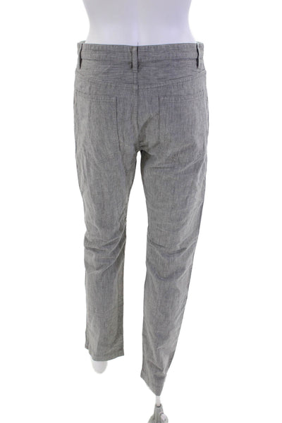 Isabel Marant Etoile Women's Button Closure Straight Leg Pants Gray Size 34