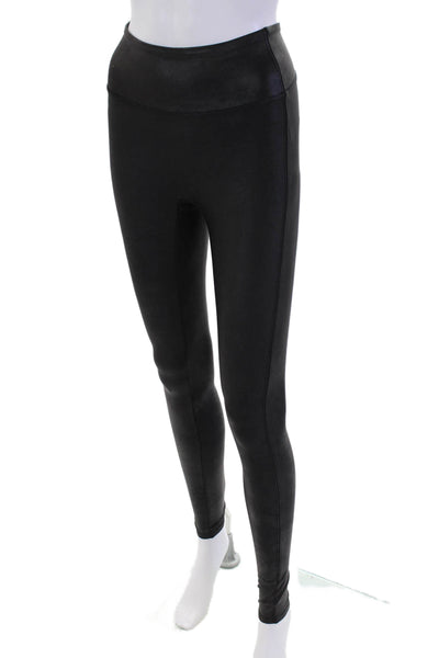 Spanx Womens Elastic Waistband High Rise Ankle Leggings Black Size Extra Small