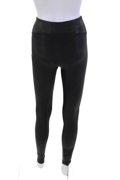 Spanx Womens Elastic Waistband High Rise Ankle Leggings Black Size Extra Small