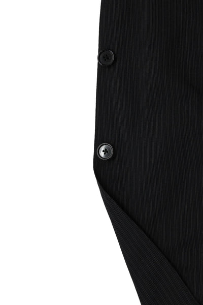 Corneliani Mens Wool Pinstriped Two Button Long Sleeve Blazer Black Size 50