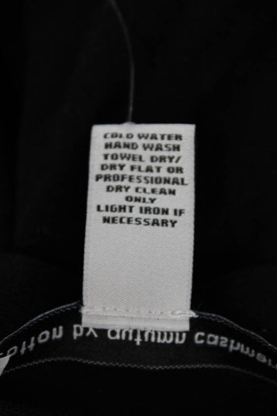 Cotton By Autumn Cashmere Womens Cotton Sheer V-Neck Cardigan Black Size XS