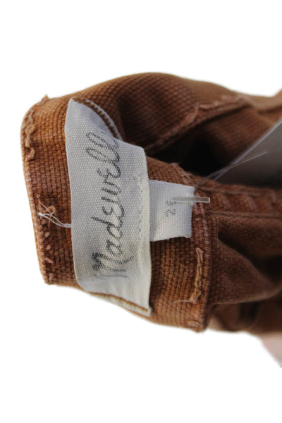 Madewell Womens Cotton High-Rise Wide-Leg Denim Jeans Orange Size 26