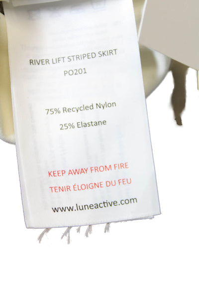 Lune Active Womens River Lift Stretch Pull-On A-Line Skort Cream Size XS