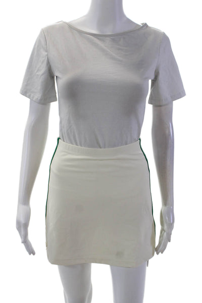 Lune Active Womens River Lift Stretch Pull-On A-Line Skort Cream Size S