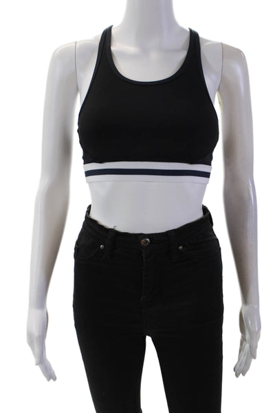 The Upside Womens Hype Linda Racerback Padded Sports Bra Black Size XS