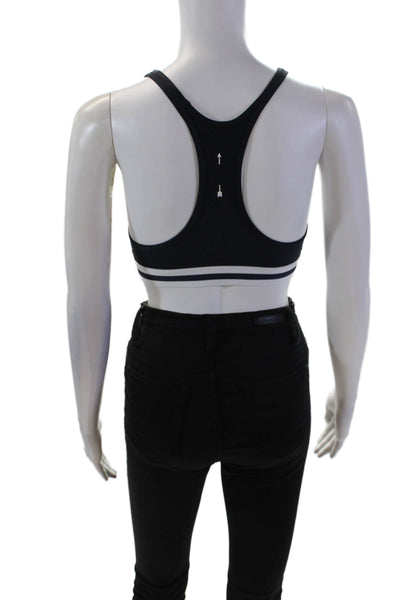 The Upside Womens Hype Linda Racerback Padded Sports Bra Black Size XS