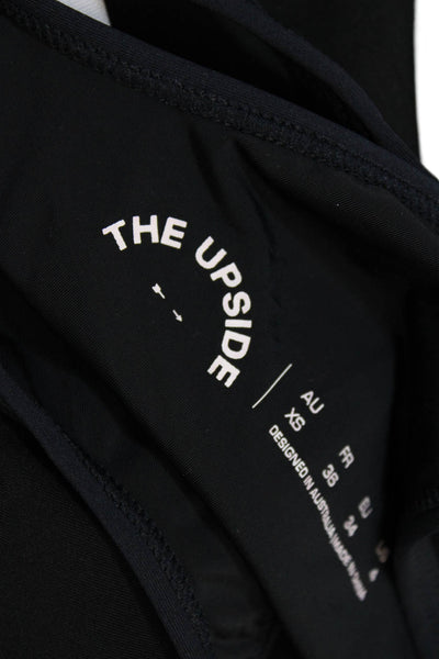 The Upside Womens Hype Linda Racerback Padded Sports Bra Black Size XS