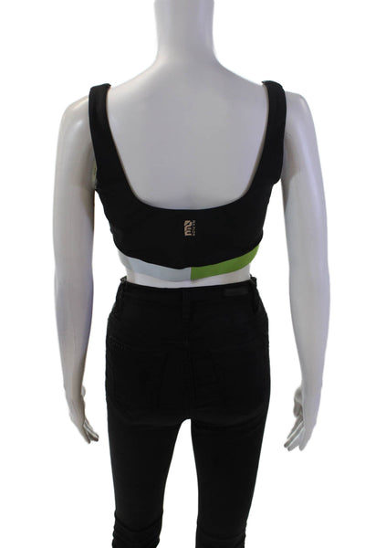 PE Nation Womens Activewear Sprint Time Stretch Sports Bra Black Size L