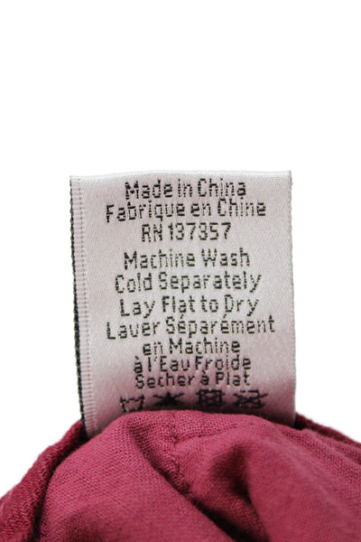 Marissa Webb Womens High Rise Textured Detail Zip Ankle Skinny Jeans Red Size 27
