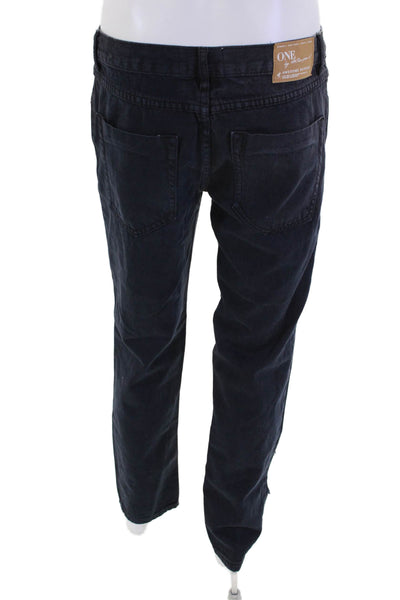 One by One Teaspoon Womens High Rise Distress Awesome Baggy Jeans Blue Size 32