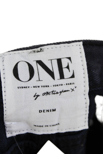 One by One Teaspoon Womens High Rise Distress Awesome Baggy Jeans Blue Size 32