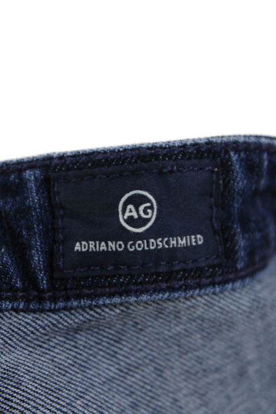 AG Adriano Goldschmied Womens Stevie Slim Straight Cuffed Jeans Blue Size 30