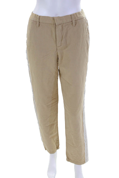 Zadig & Voltaire Womens Zipper Fly Mid Rise Straight Leg Pants Brown Size EU 38