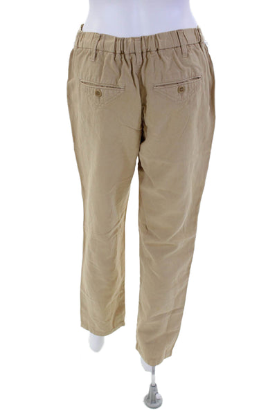 Zadig & Voltaire Womens Zipper Fly Mid Rise Straight Leg Pants Brown Size EU 38