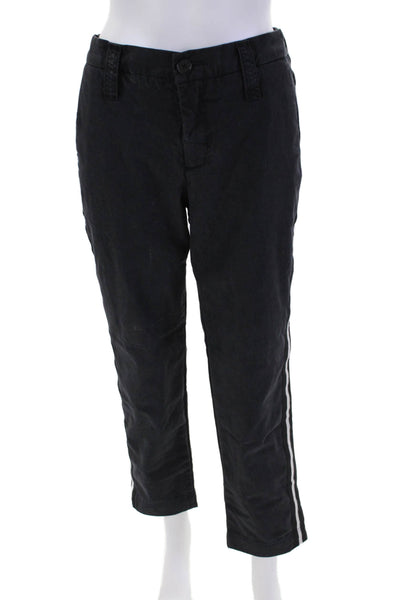 Zadig & Voltaire Womens Zipper Fly Mid Rise Straight Pants Navy Size EU 38