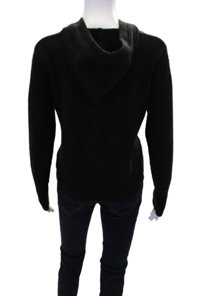 Aqua Womens Pullover Crystal Trim Hoodie Sweatshirt Black Size Medium
