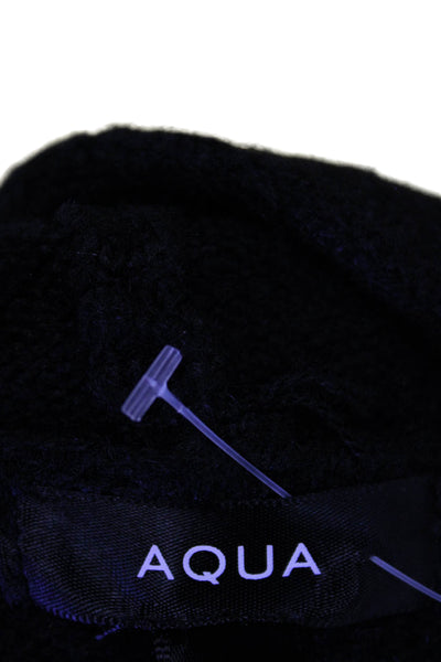 Aqua Womens Pullover Crystal Trim Hoodie Sweatshirt Black Size Medium