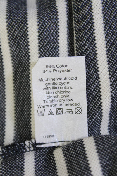 Madewell Womens Cotton Stripe Printed Off The Shoulder Mini Dress Blue Size S