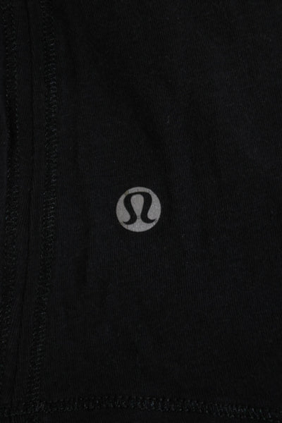Lululemon Womens Solid Round Neck Long Sleeve Basic T-Shirt Black Size 6