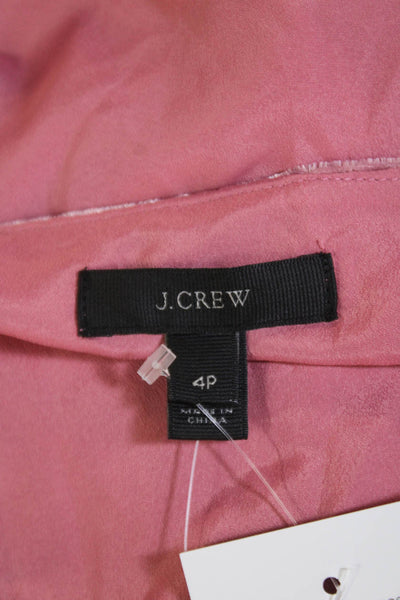 J Crew Womens Velvet V-Neck Spaghetti Strap Cropped Tank Top Dusty Pink Size 4